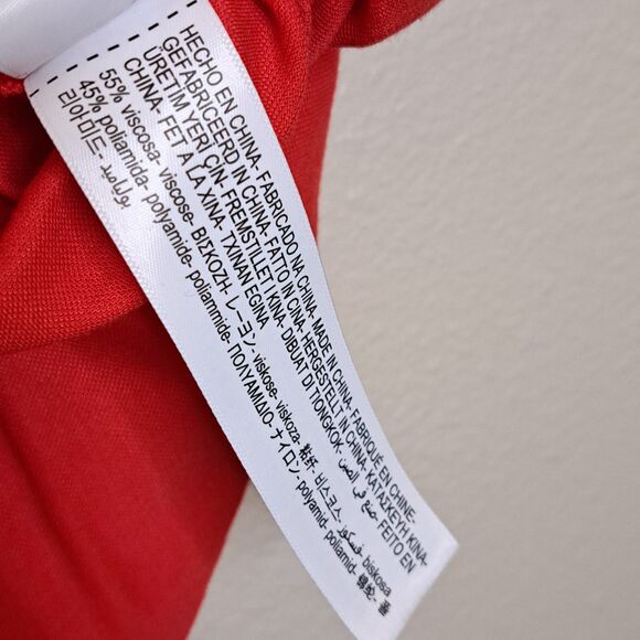 Massimo Dutti Women Collared Sleeveless Top Red Button Up Size S Front Knot - Picture 7 of 10